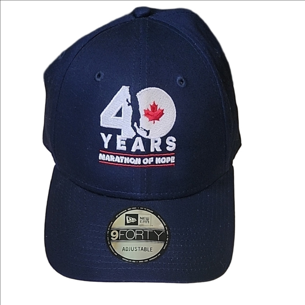 New Era Navy Terry Fix 40 Years Marathon of Hope Cap NWOT